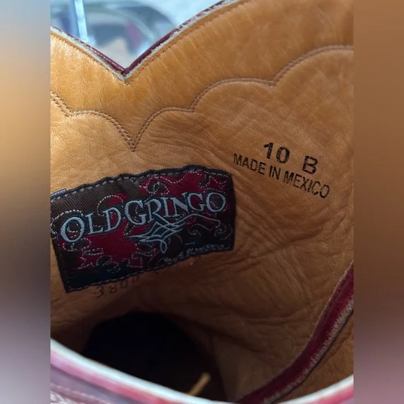 Old Gringo Red Leather Butterfly Boots - Picture 11 of 11